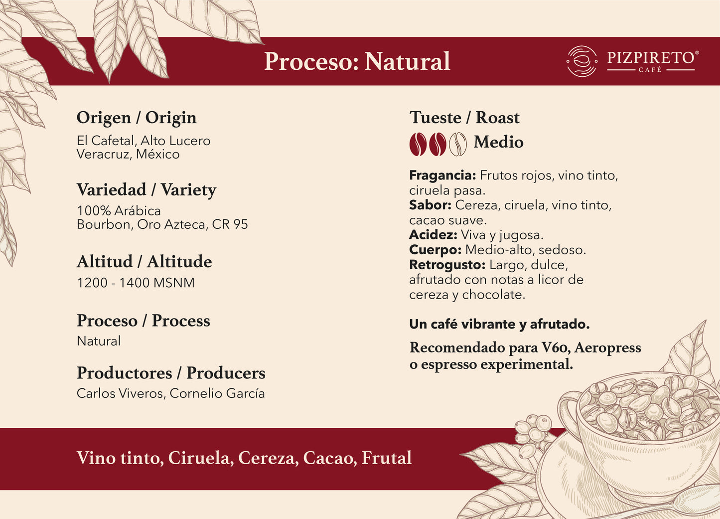 Natural Process - Medium Roast
